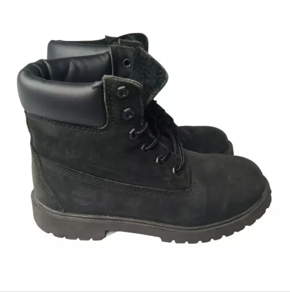 Timberland Boots Women's Size 6 Premium 6-Inch Waterproof Black Suede Boots