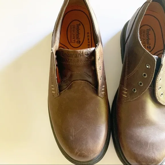 Timberland Brown Smart Leather Lace Up Loafers