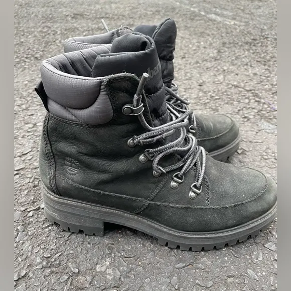 Timberland Courmayeur Valley Boots Womens Size‎ 8.5 Black Waterproof Shoes