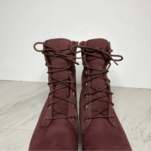Timberland Jayne Burgundy Lace Up Boot 8 1/2