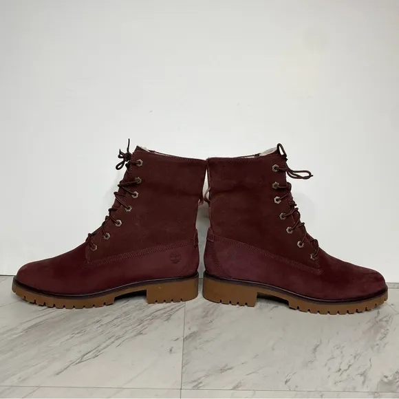 Timberland Jayne Burgundy Lace Up Boot 8 1/2