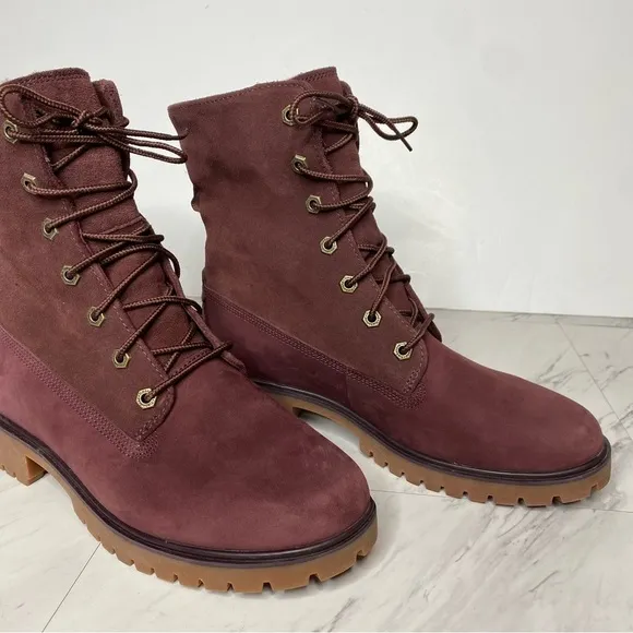 Timberland Jayne Burgundy Lace Up Boot 8 1/2
