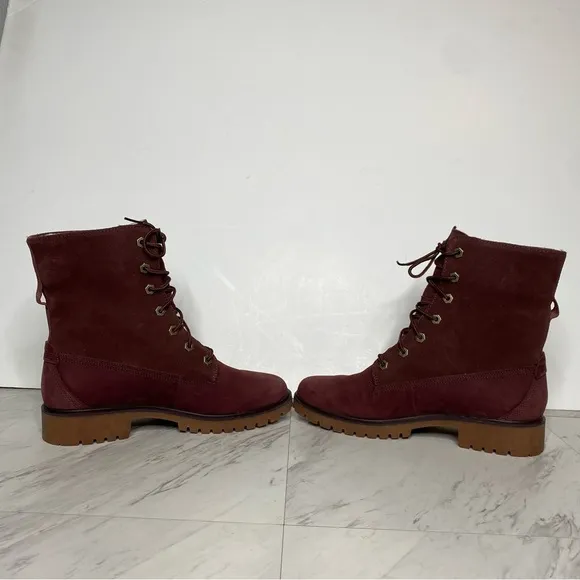 Timberland Jayne Burgundy Lace Up Boot 8 1/2