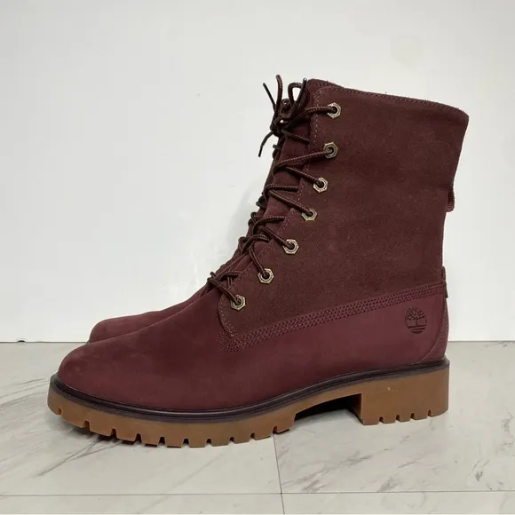 Timberland Jayne Burgundy Lace Up Boot 8 1/2