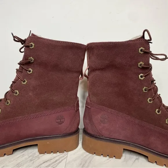 Timberland Jayne Burgundy Lace Up Boot 8 1/2