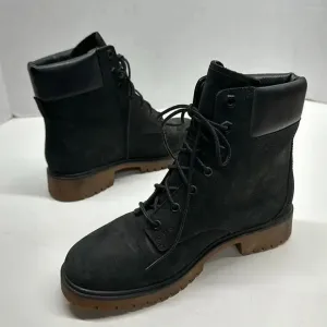 Timberland Jayne Suede Leather Lace Up Waterproof Boots Black Women's Size 6