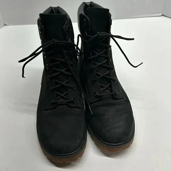 Timberland Jayne Suede Leather Lace Up Waterproof Boots Black Women's Size 6