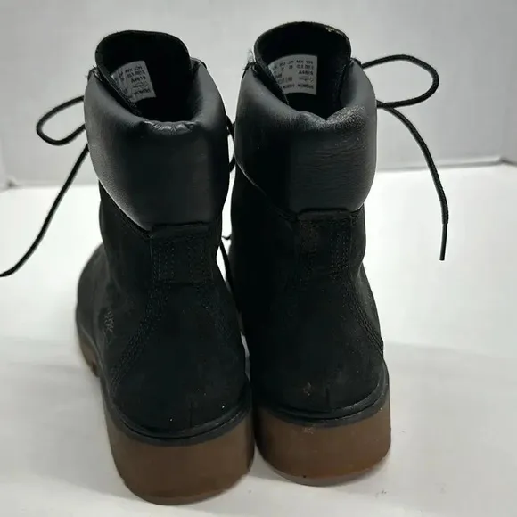 Timberland Jayne Suede Leather Lace Up Waterproof Boots Black Women's Size 6