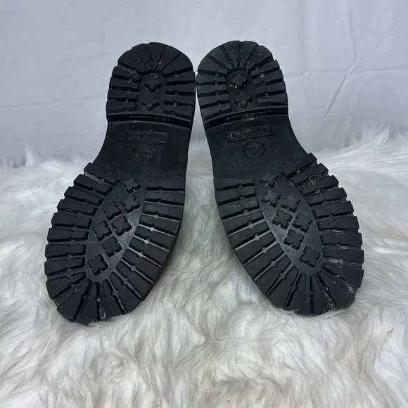 Timberland Junior Kids' Black Nubuck Waterproof Lace-Up Boots Sz 6