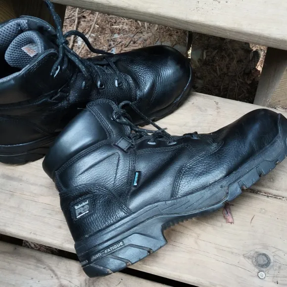 Timberland Pro Work Boots Mens 11 Helix 6&quot; Leather Waterproof Composite Toe Lace