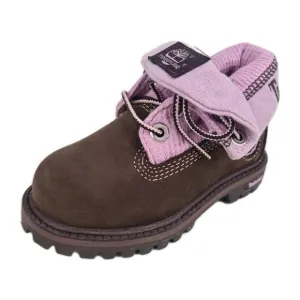 Timberland Roll Top Hex TODDLER Boots Waterproof Brown Leather