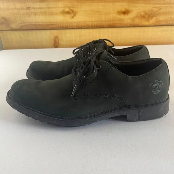 Timberland Sawyer Lane Mens Size 10 Black Waterproof Lace Up Oxfords Shoes Boots