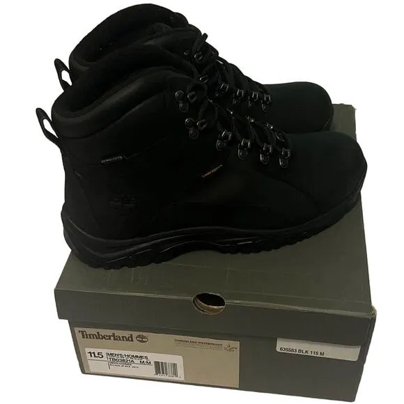 Timberland Thorton Mid Waterproof Boots TB03821A - Black - Size: 11.5 - NEW