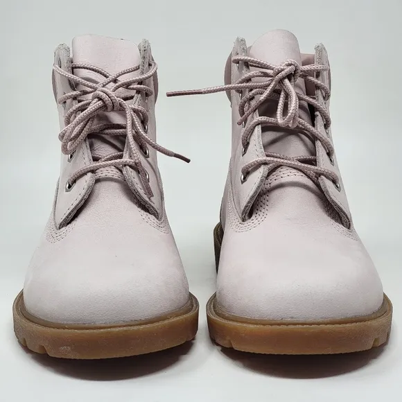 Timberland Waterproof Light Pink Leather Girl's Boots Youth Size 3 TBA8598 New
