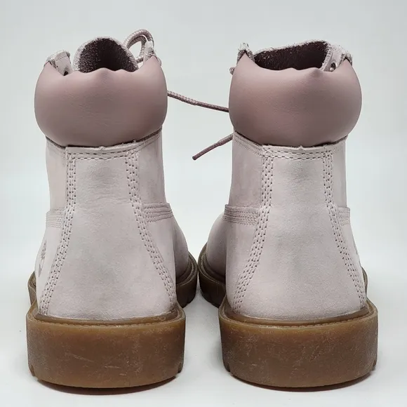 Timberland Waterproof Light Pink Leather Girl's Boots Youth Size 3 TBA8598 New