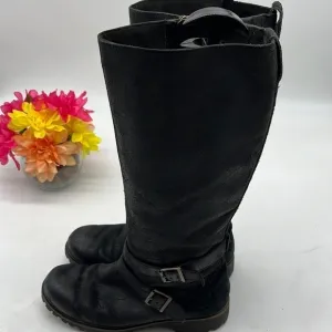Timberland Wheelwright Waterproof Tall Black boots matte finish women’s size 8.5
