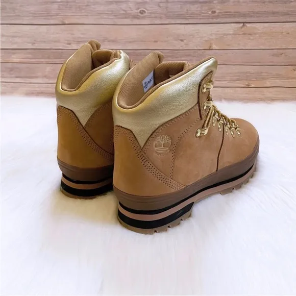 Timberland Women’s Euro Hiker Waterproof Wheat And Gold Boots