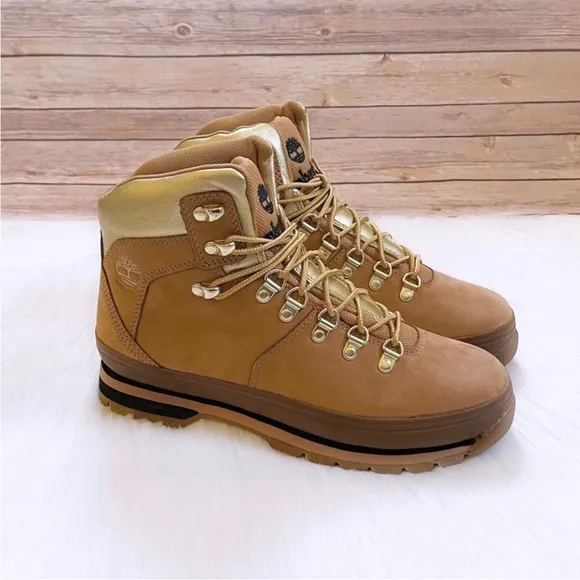 Timberland Women’s Euro Hiker Waterproof Wheat And Gold Boots