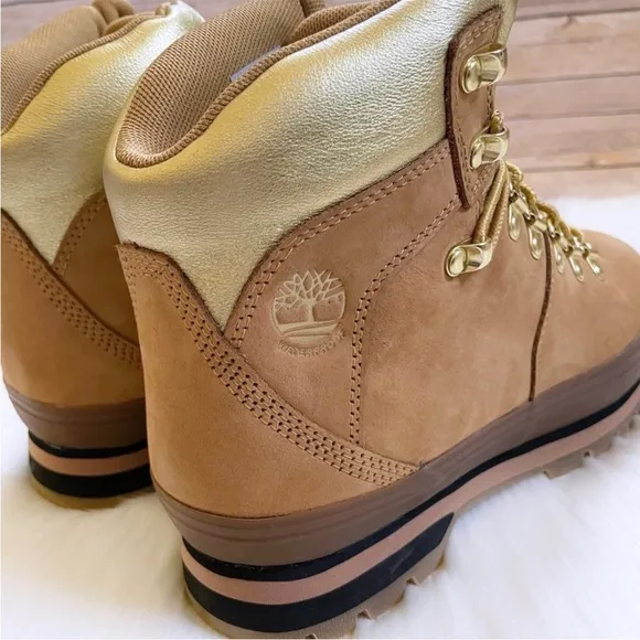 Timberland Women’s Euro Hiker Waterproof Wheat And Gold Boots