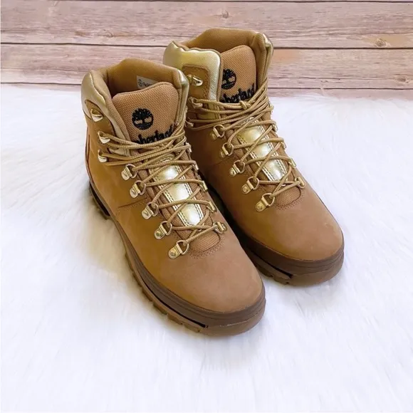 Timberland Women’s Euro Hiker Waterproof Wheat And Gold Boots