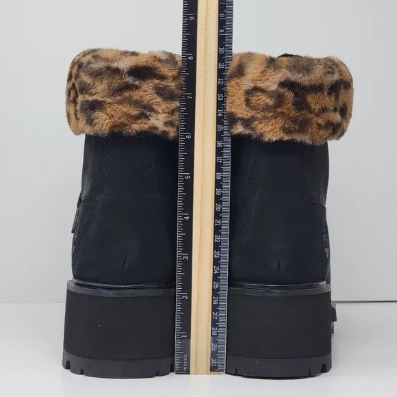 Timberland Women's Size 6 Black Waterproof Boots A5VSG KINSLEY Animal Print New