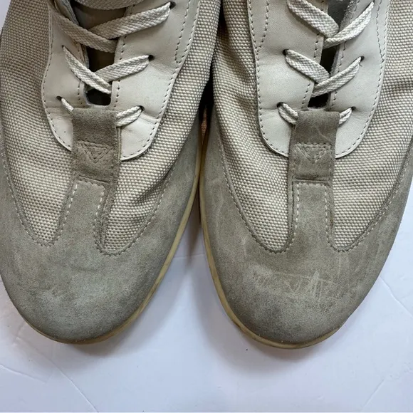 Tod’s Men’s Leather Sneakers Beige Brown Suede Mesh Size 12 Casual Shoes