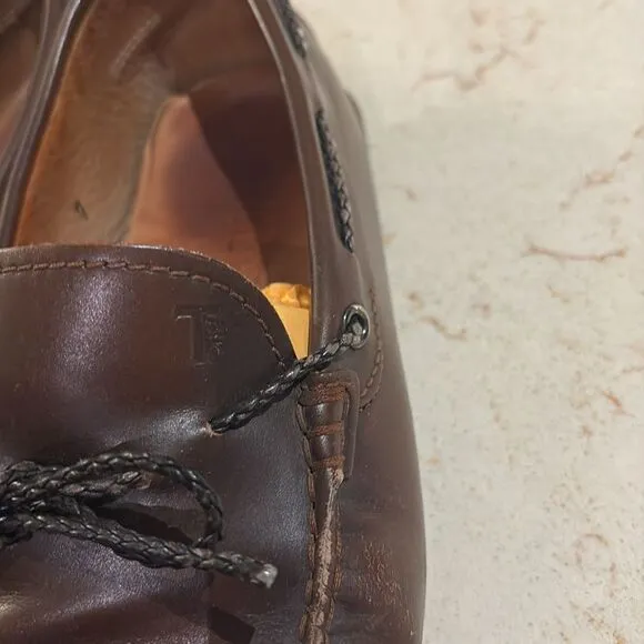 TOD’S Brown Leather Loafers SZ 7