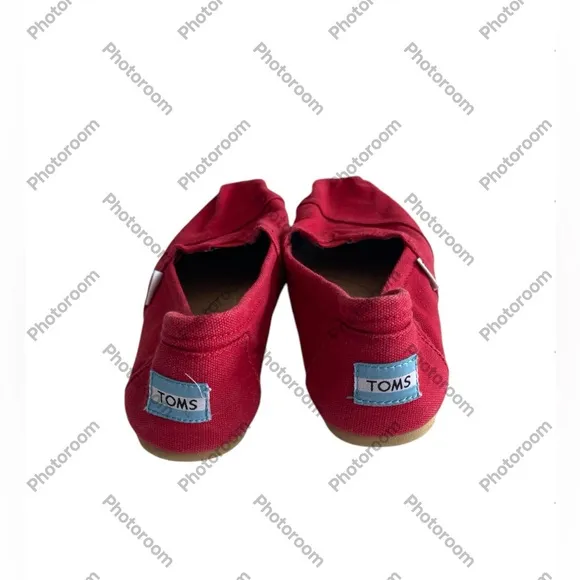 Tom’s Bright Red Women’s Slide On Casual Shoes Size 7.5