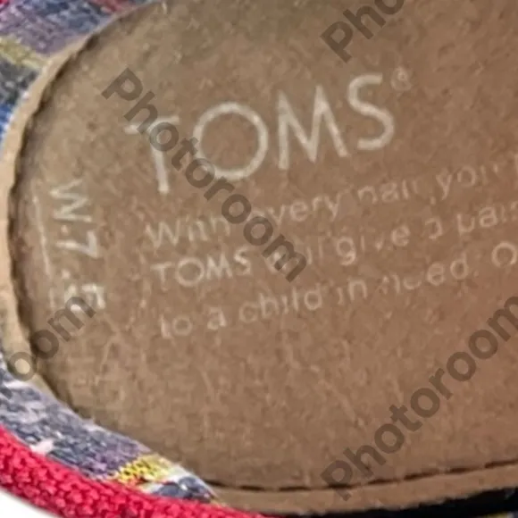 Tom’s Bright Red Women’s Slide On Casual Shoes Size 7.5