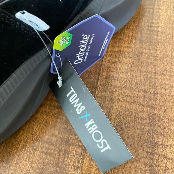 TOMS x KROST Alpargataa Gamma Black Suede Slip-On Shoes NWT Mens Size 8