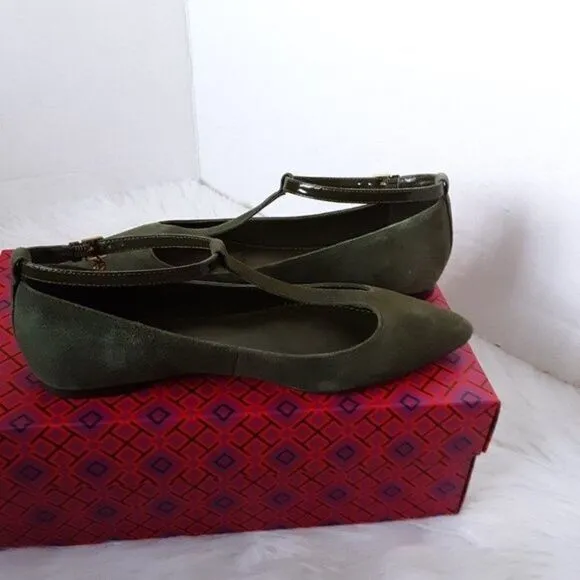 Tory Burch Ashton T-strap Y2K Flat Women's Shoes size 5M