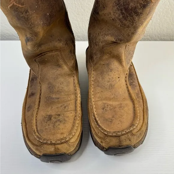 Twisted X 17” Leather Boot Waterproof Snake Boots Moc Toe Men’s Size 8.5