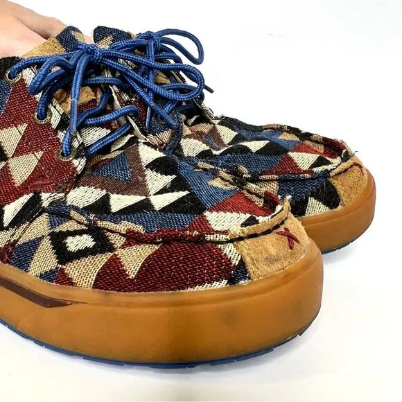 Twisted X Hooey Loper Casual Laced Shoes Western Graphic Canvas Men’s 10.5
