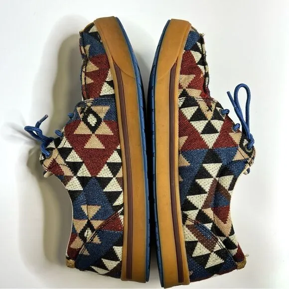 Twisted X Hooey Loper Casual Laced Shoes Western Graphic Canvas Men’s 10.5