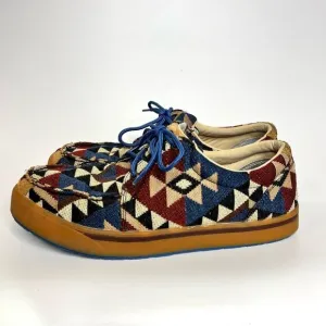 Twisted X Hooey Loper Casual Laced Shoes Western Graphic Canvas Men’s 10.5