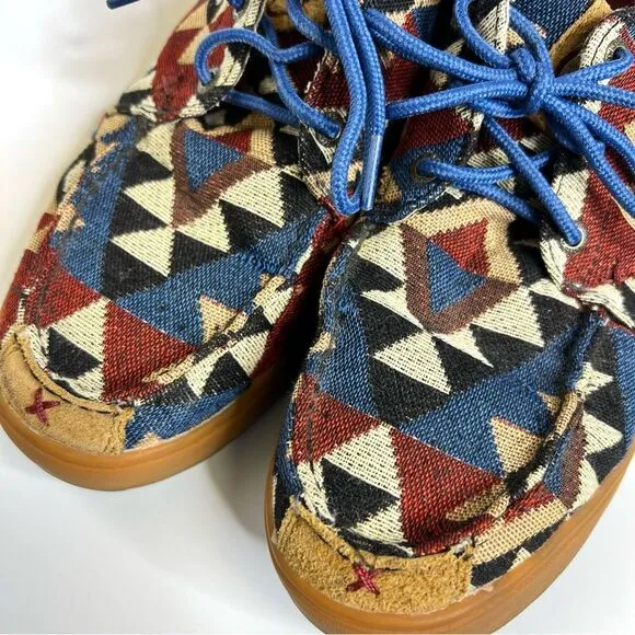 Twisted X Hooey Loper Casual Laced Shoes Western Graphic Canvas Men’s 10.5