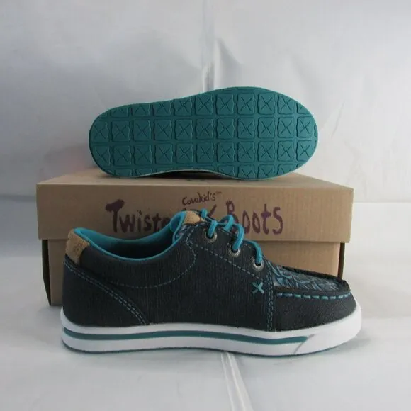 Twisted X Youth 12.5 Kid's Kicks Casual Sneaker Shoes - Dark Teal - YCA0011