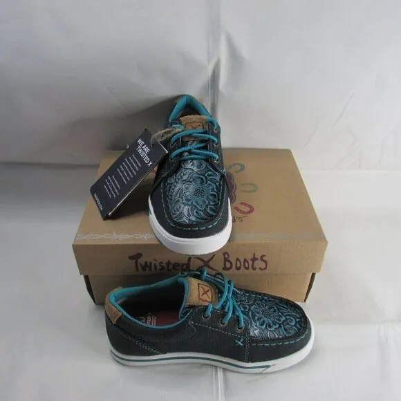 Twisted X Youth 12.5 Kid's Kicks Casual Sneaker Shoes - Dark Teal - YCA0011