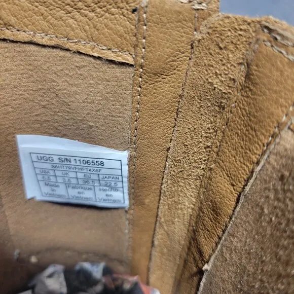 UGG Australia Potrero Women's Size 5.5 US Chestnut Suede Waterproof Wedge Boots