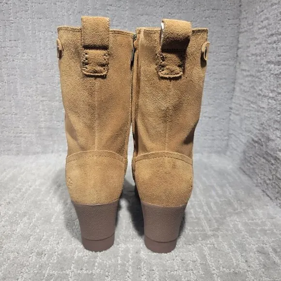 UGG Australia Potrero Women's Size 5.5 US Chestnut Suede Waterproof Wedge Boots