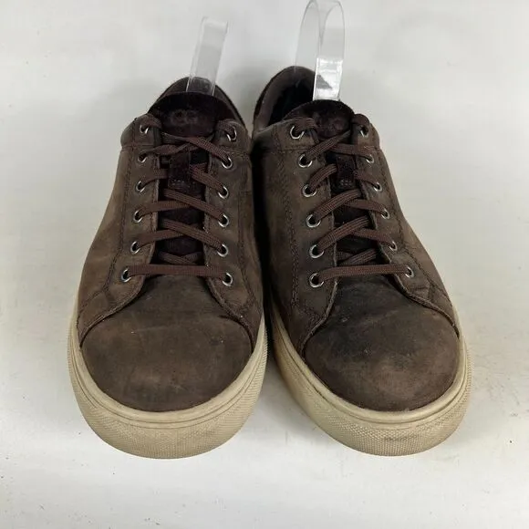 UGG Baysider Low Weather Sneakers Men's 10 Brown Lace Up Round Toe Casual Shoes