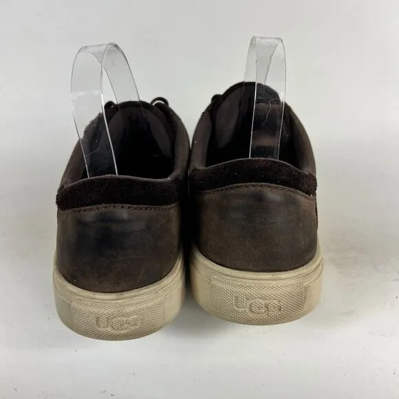 UGG Baysider Low Weather Sneakers Men's 10 Brown Lace Up Round Toe Casual Shoes
