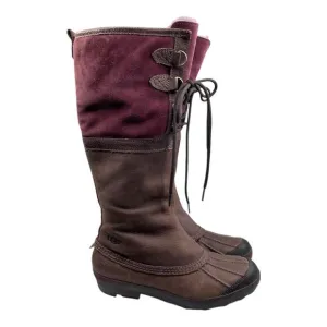 UGG Belcloud Waterproof Brown Boots Brown Suede Leather US 8 UK 6.5 EU 39
