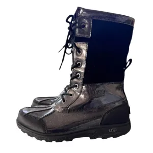 UGG Butte II Glitter Patent Lace Up Waterproof Winter Boots