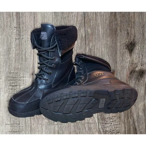 UGG Butte II waterproof winter black boots. Size 4