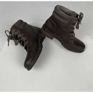 UGG Harrison Lace Thunder Cloud Leather Women’s Size 6 Waterproof Boots 1120777