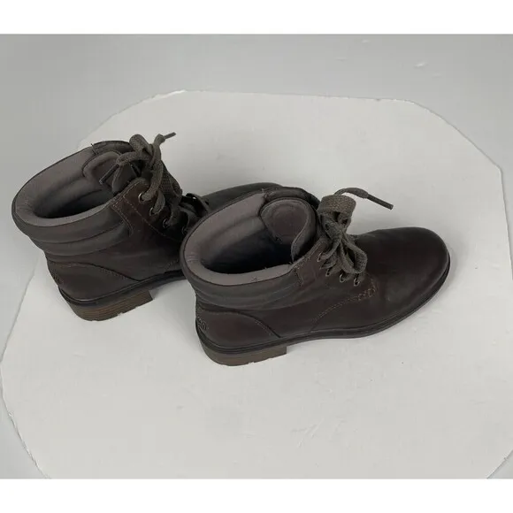 UGG Harrison Lace Thunder Cloud Leather Women’s Size 6 Waterproof Boots 1120777