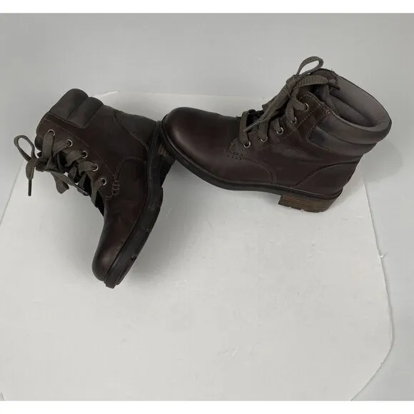 UGG Harrison Lace Thunder Cloud Leather Women’s Size 6 Waterproof Boots 1120777