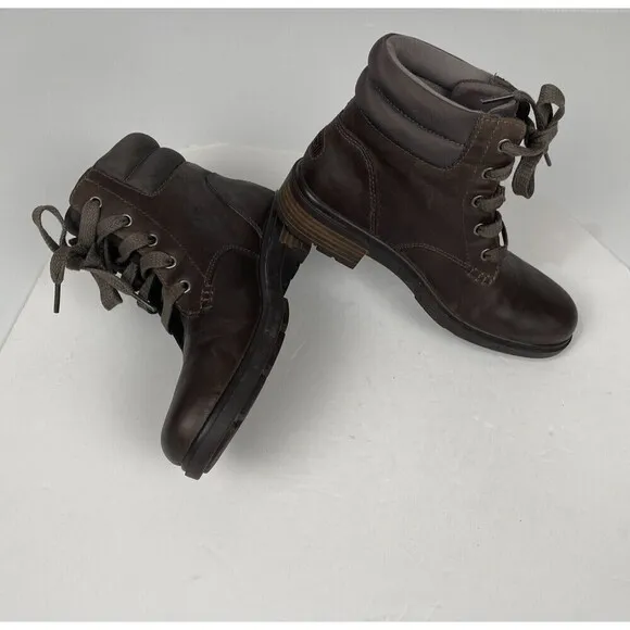 UGG Harrison Lace Thunder Cloud Leather Women’s Size 6 Waterproof Boots 1120777