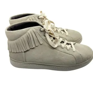 UGG Men's 1020137 Cream Tan Suede Lace Up High Top Sneaker Shoes size 12 NWOT
